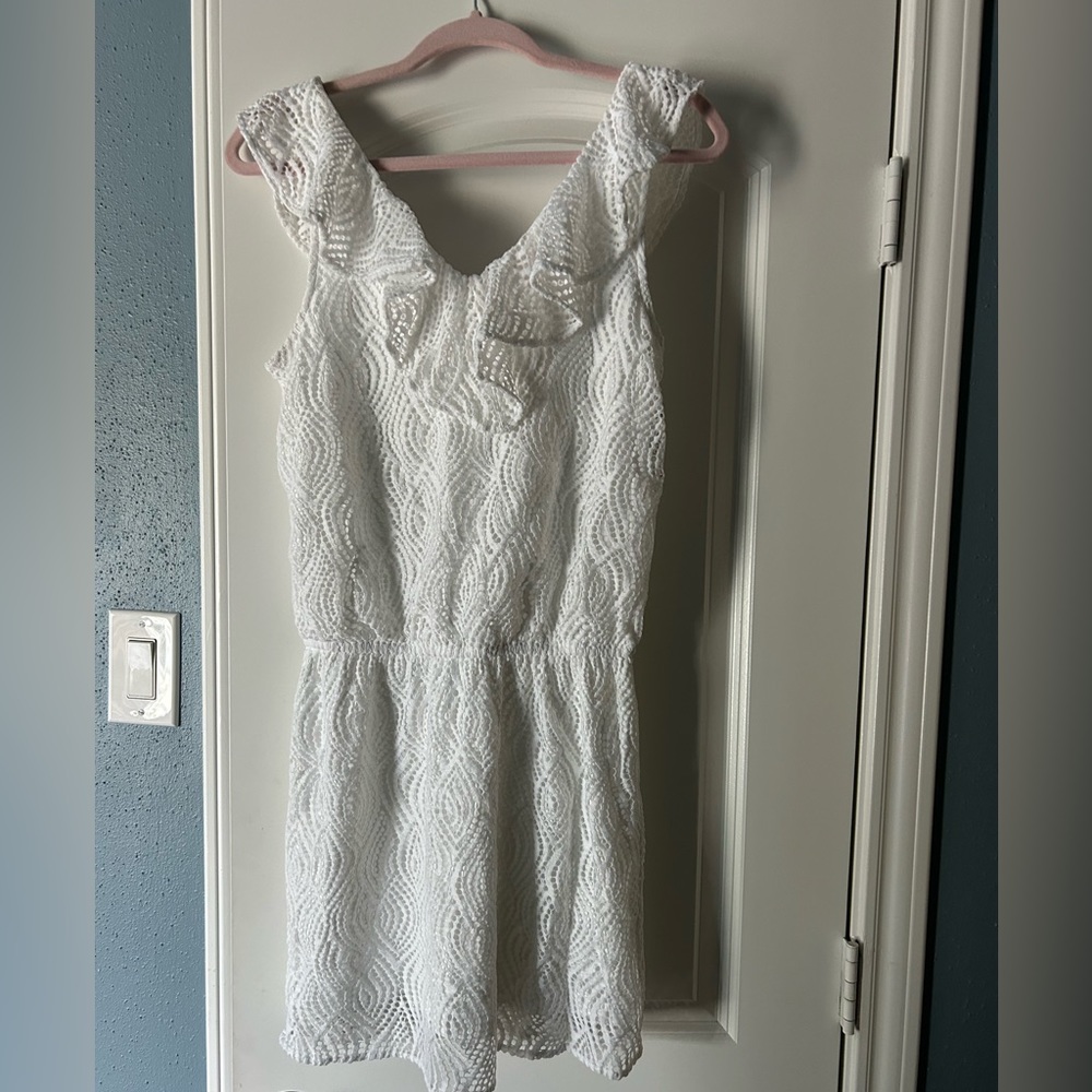 Lily Pulitzer white lace dress/romper.
